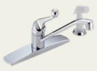Parts Diagram For Delta Single Handle Kitchen Faucet Models 100, 110, 400