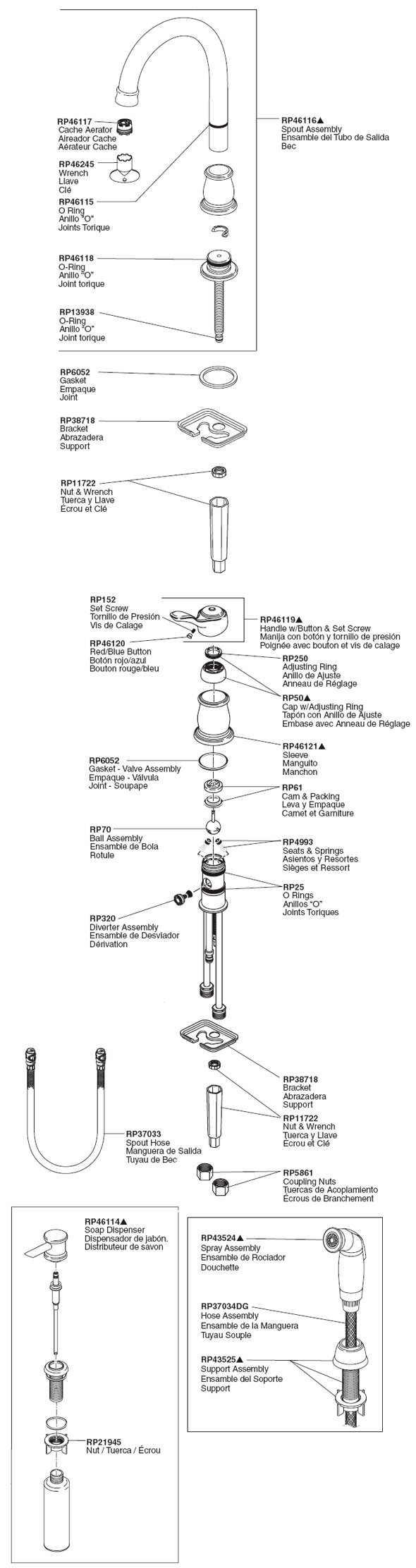 Part Diagram For Delta Single Handle Kitchen Faucet Model 11902
